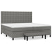 Pat box spring cu saltea, gri închis, 200x200 cm, textil - WALTI WALTI