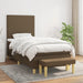 Pat box spring cu saltea, maro închis, 90x200 cm, textil - WALTI WALTI