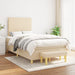 Pat box spring cu saltea, crem, 120x200 cm, textil - WALTI WALTI