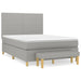 Pat box spring cu saltea, gri deschis, 140x190 cm, textil - WALTI WALTI