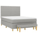 Pat box spring cu saltea, gri deschis, 140x190 cm, textil - WALTI WALTI
