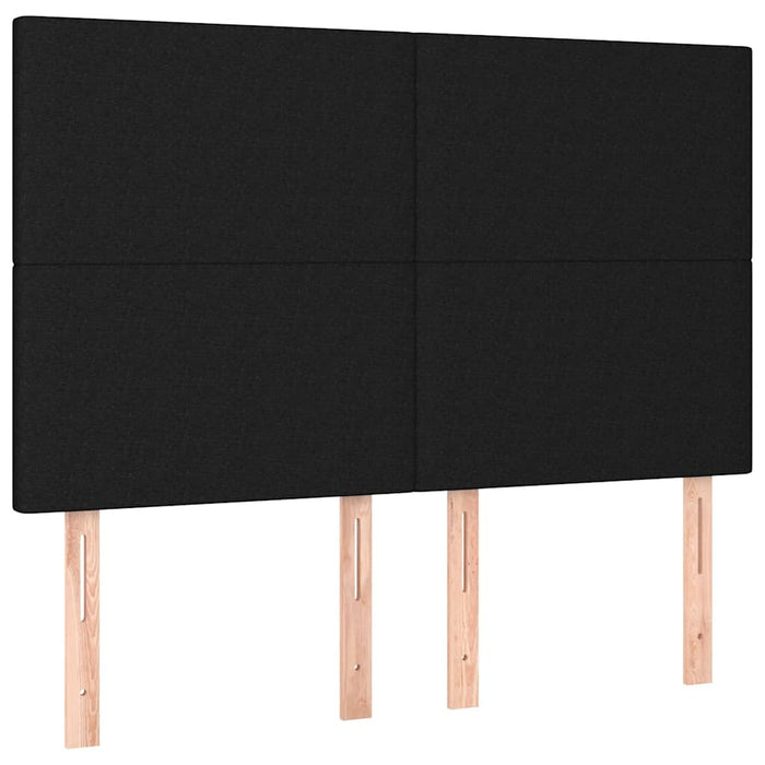 Pat box spring cu saltea, negru, 140x200 cm, textil - WALTI WALTI