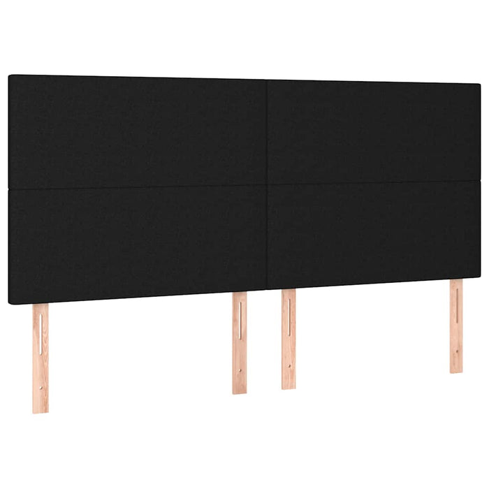 Pat box spring cu saltea, negru, 160x200 cm, textil - WALTI WALTI