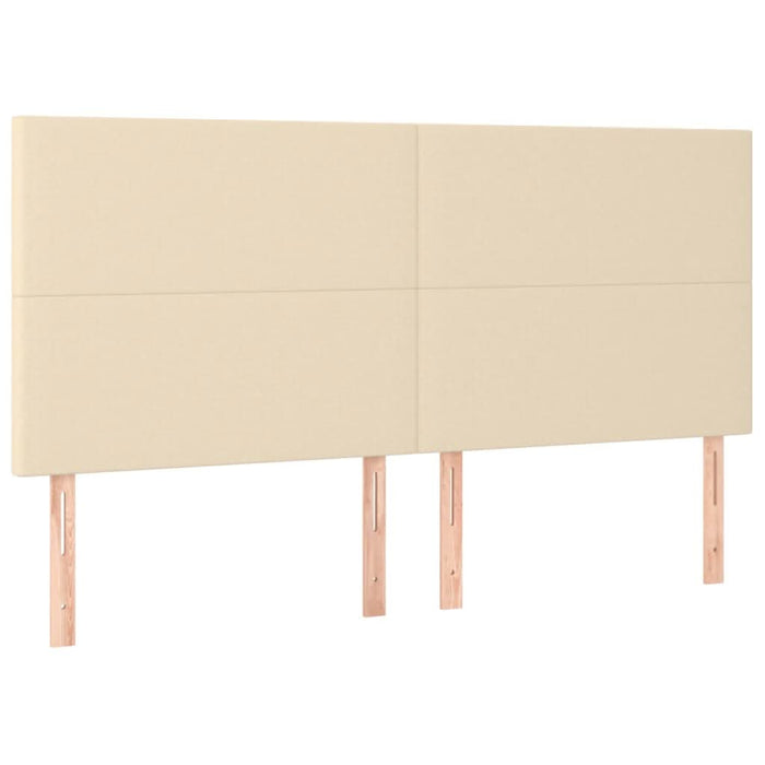 Pat box spring cu saltea, crem, 160x200 cm, material textil - WALTI WALTI