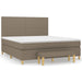 Pat continental cu saltea, gri taupe, 180x200 cm, textil - WALTI WALTI