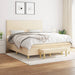 Pat continental cu saltea, crem, 180x200 cm, textil - WALTI WALTI