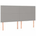 Pat box spring cu saltea, gri deschis, 200x200 cm, textil - WALTI WALTI