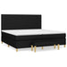 Pat box spring cu saltea, negru, 200x200 cm, textil - WALTI WALTI