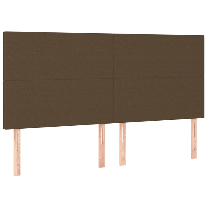 Pat box spring cu saltea, maro închis, 200x200 cm, textil - WALTI WALTI