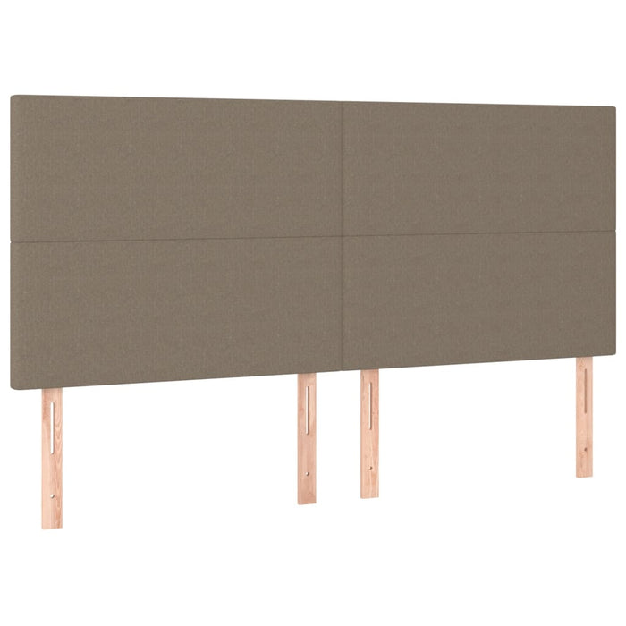 Pat box spring cu saltea, gri taupe, 200x200 cm, textil - WALTI WALTI
