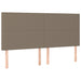 Pat box spring cu saltea, gri taupe, 200x200 cm, textil - WALTI WALTI