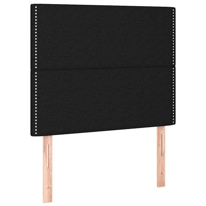 Pat box spring cu saltea, negru, 80x200 cm, textil - WALTI WALTI