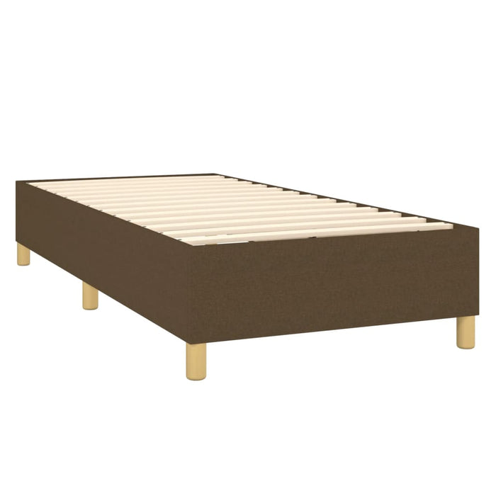 Pat box spring cu saltea, maro închis, 90x200 cm, textil - WALTI WALTI