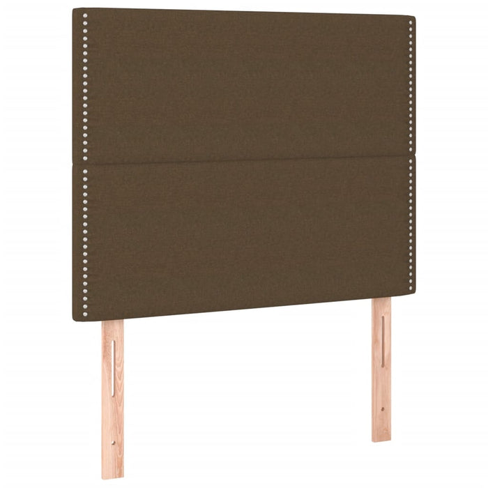 Pat box spring cu saltea, maro închis, 90x200 cm, textil - WALTI WALTI
