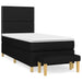 Pat box spring cu saltea, negru, 100x200 cm, textil - WALTI WALTI