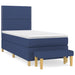 Pat box spring cu saltea, albastru, 100x200 cm, textil - WALTI WALTI