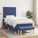 Pat box spring cu saltea, albastru, 100x200 cm, textil - WALTI WALTI