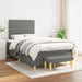 Pat box spring cu saltea, gri închis, 120x200 cm, textil - WALTI WALTI