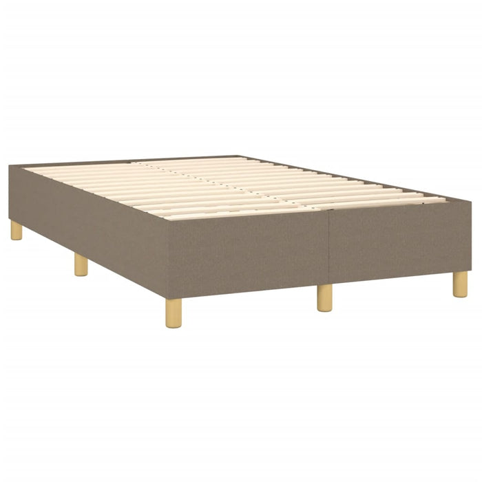 Pat box spring cu saltea, gri taupe, 120x200 cm, textil WALTI