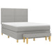 Pat box spring cu saltea, gri deschis, 140x190 cm, textil - WALTI WALTI