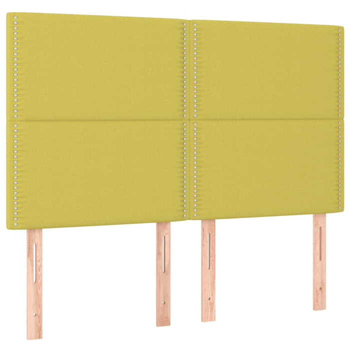 Pat box spring cu saltea, verde, 140x190 cm, textil WALTI
