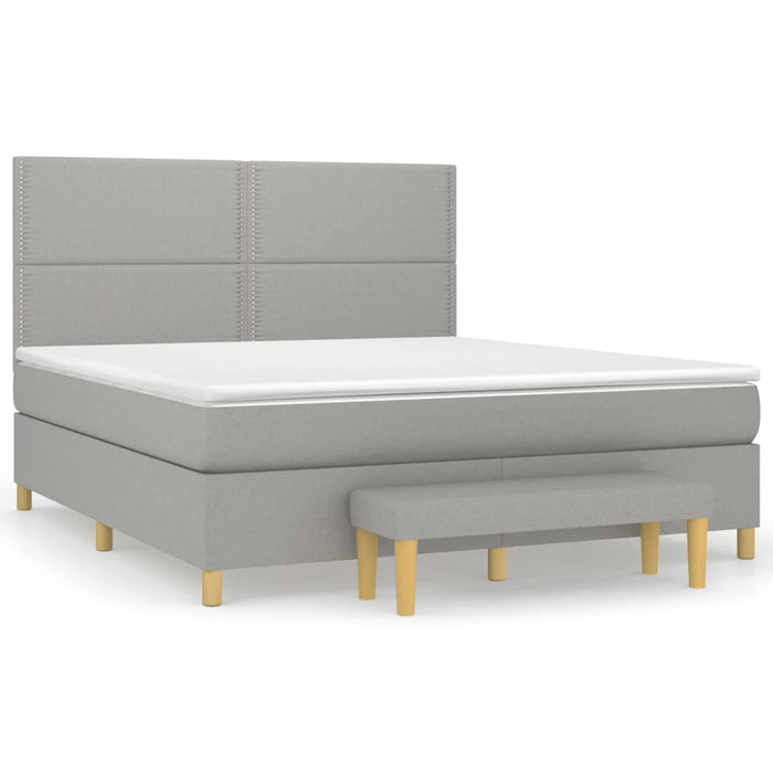 Pat continental, gri deschis, 180x200 cm, material textil - WALTI WALTI