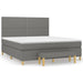 Pat box spring cu saltea, gri închis, 180x200 cm, textil - WALTI WALTI