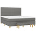 Pat box spring cu saltea, gri închis, 180x200 cm, textil - WALTI WALTI