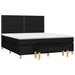 Pat box spring cu saltea, negru, 180x200 cm, catifea - WALTI WALTI