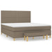 Pat continental cu saltea, gri taupe, 180x200 cm, textil - WALTI WALTI