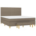 Pat continental cu saltea, gri taupe, 180x200 cm, textil - WALTI WALTI