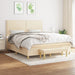 Pat continental cu saltea, crem, 180x200 cm, textil - WALTI WALTI