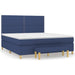 Pat box spring cu saltea, albastru, 180x200 cm, material textil - WALTI WALTI