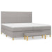 Pat box spring cu saltea, gri deschis, 200x200 cm, textil - WALTI WALTI