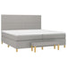Pat box spring cu saltea, gri deschis, 200x200 cm, textil - WALTI WALTI