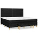 Pat box spring cu saltea, negru, 200x200 cm, textil - WALTI WALTI