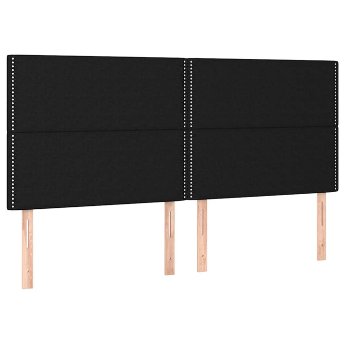 Pat box spring cu saltea, negru, 200x200 cm, textil - WALTI WALTI