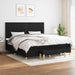 Pat box spring cu saltea, negru, 200x200 cm, textil - WALTI WALTI