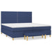 Pat box spring cu saltea, albastru, 200x200 cm, textil - WALTI WALTI