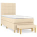Pat box spring cu saltea, crem, 80x200 cm, textil - WALTI WALTI