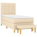Pat box spring cu saltea, crem, 80x200 cm, textil - WALTI WALTI
