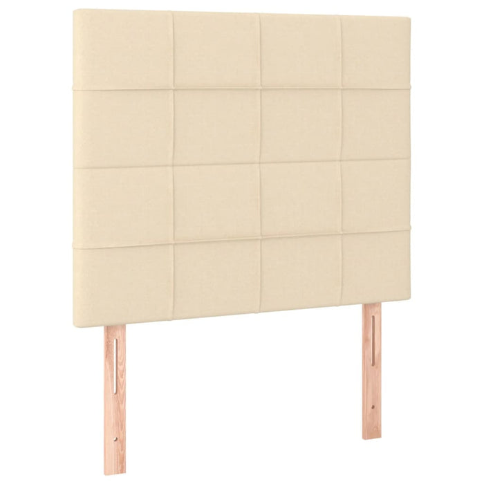 Pat box spring cu saltea, crem, 80x200 cm, textil - WALTI WALTI