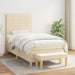 Pat box spring cu saltea, crem, 80x200 cm, textil - WALTI WALTI