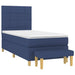 Pat box spring cu saltea, albastru, 90x190 cm, textil - WALTI WALTI