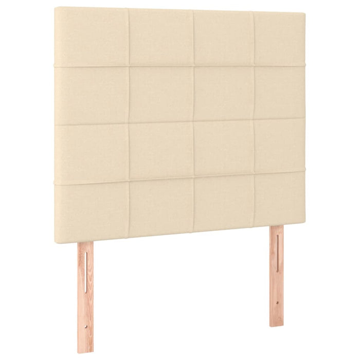 Pat box spring cu saltea, crem, 90x200 cm, textil - WALTI WALTI