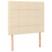 Pat box spring cu saltea, crem, 90x200 cm, textil - WALTI WALTI