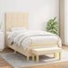 Pat box spring cu saltea, crem, 90x200 cm, textil - WALTI WALTI