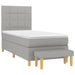 Pat box spring cu saltea, gri deschis, 100x200 cm, textil - WALTI WALTI