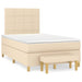 Pat box spring cu saltea, crem, 120x200 cm, textil - WALTI WALTI