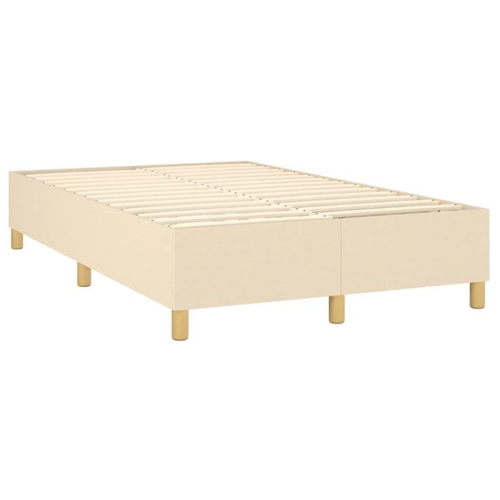 Pat box spring cu saltea, crem, 120x200 cm, textil - WALTI WALTI